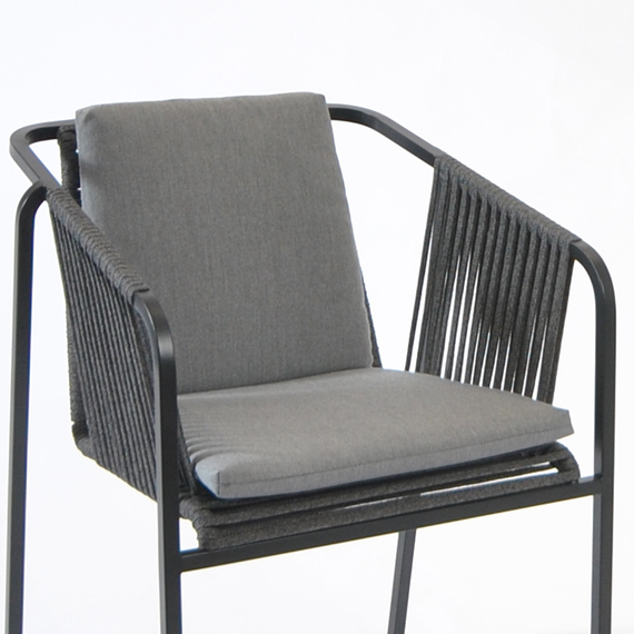 Cushion seat and back Suite armchair & swingchair, fabric: granite