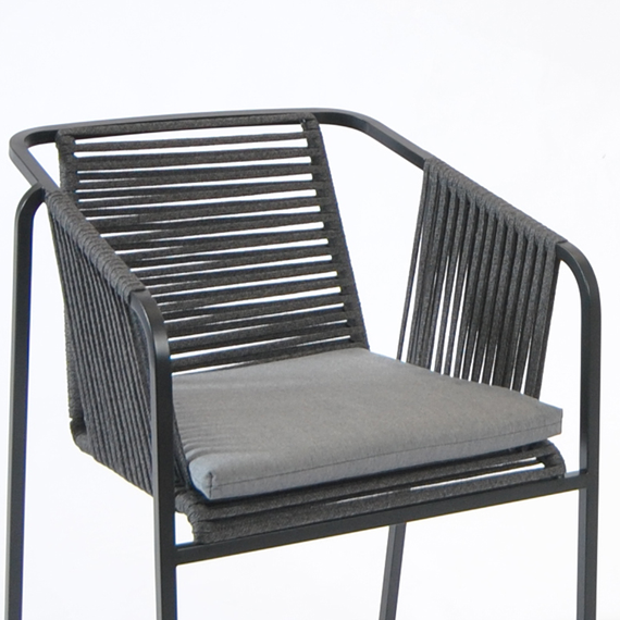 Seat cushion Suite armchair, swingchair, High Dining armchair, fabric: granite