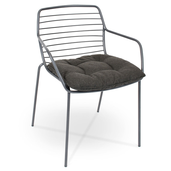 Seat cushion for Claris armchair, fabric: shadow
