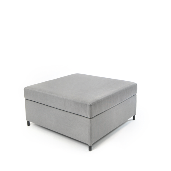 Rio lounge footrest, incl. Cushion Quick Dry foam,  frame: aluminium, powder coated anthracite, seating surface: sling greystone