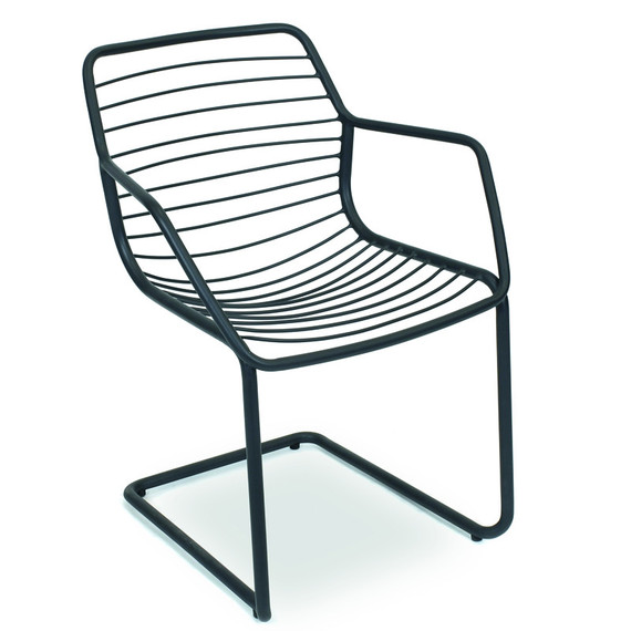 Claris swingchair, frame: stainless steel anthracite matt textured coating