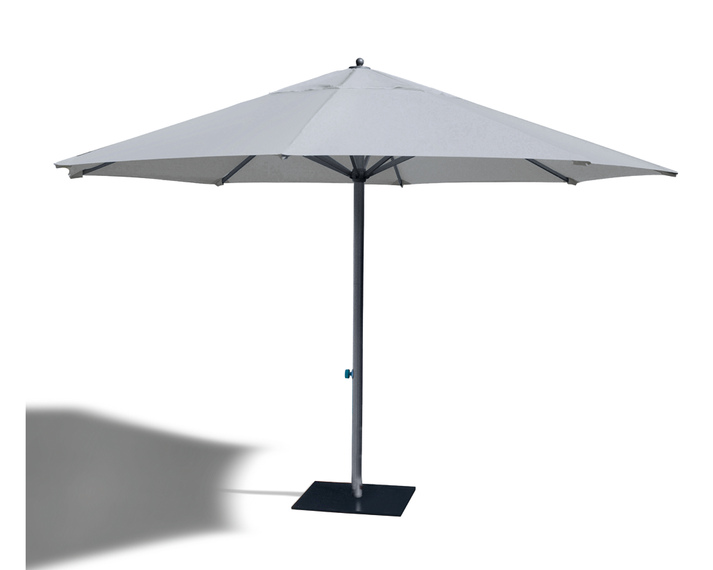 Aluline Parasol round 350cm, mast: aluminium powder coated, charcoal colour, fabric: UPF 50+ with wind escape vent, smoke