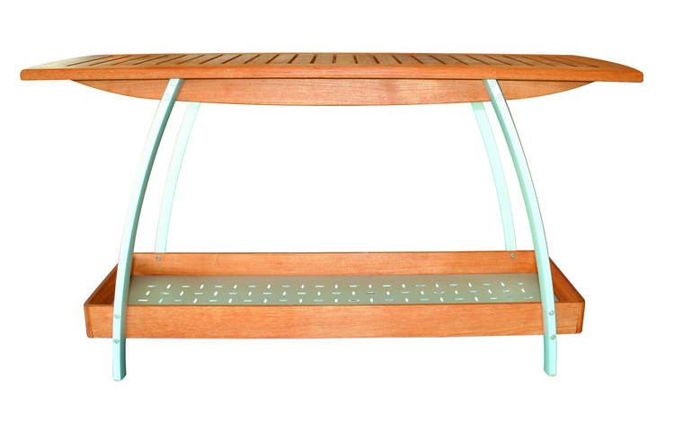 Sideboard Centro, frame: aluminium, anodized, table top: teak