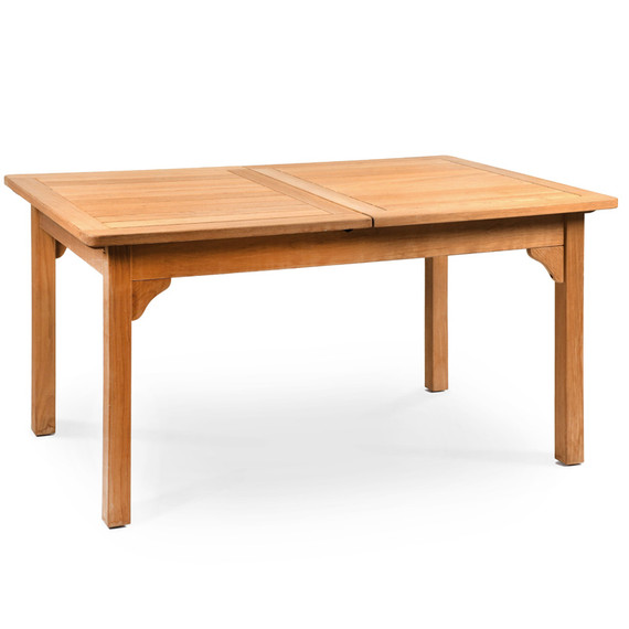 Newport synchron extension table 90x140/199cm, frame: teak with fittings in stainless steel, tabletop: teak