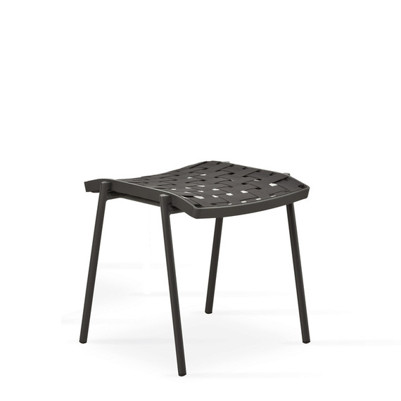 Nizza footrest, frame: aluminium, powder coated anthracite, seating surface: webbing anthracite