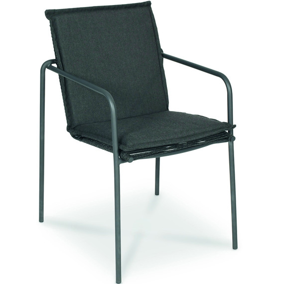 Seat and back cushion Taku armchair, fabric: charcoal