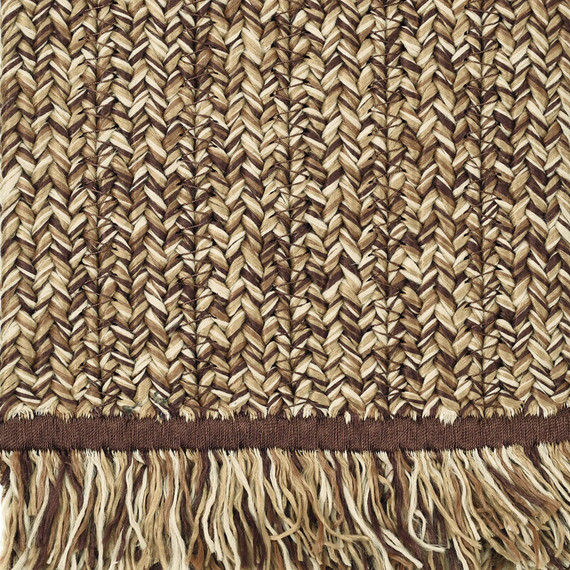 Outdoor rug Umrbia 250x350 cm, made of UV and weather-resistant outdoor fibers with fringe, colour: jute