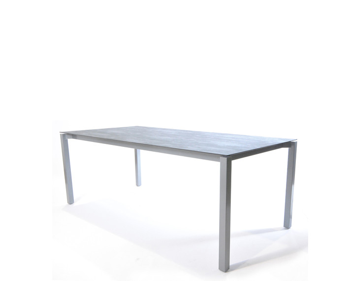 Rio table, metallic silver