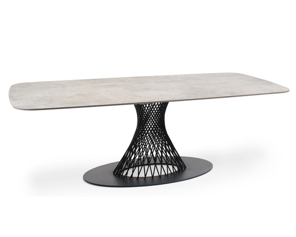 Claris pillar table oval