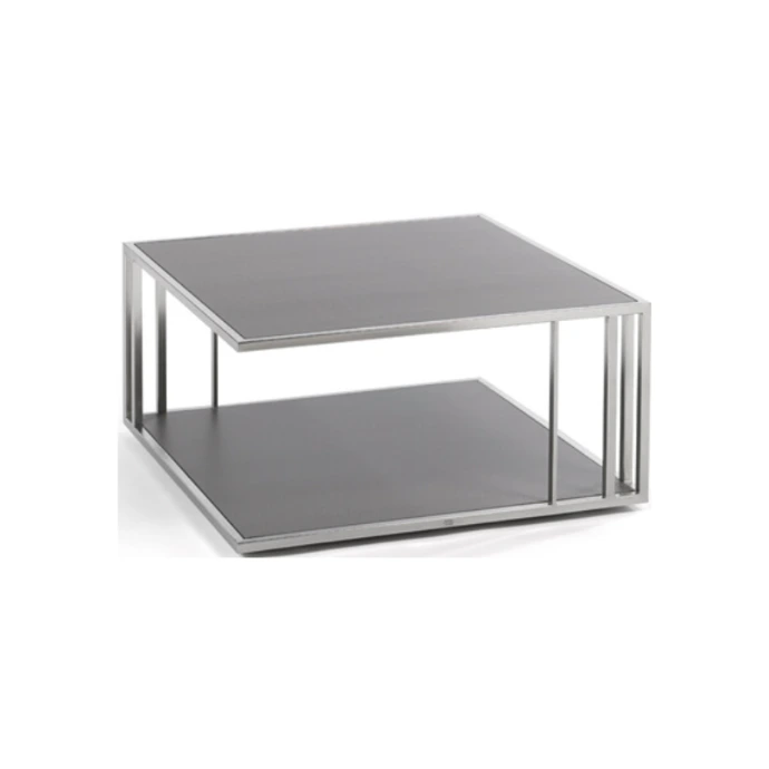 Suite Beistelltisch von Fischer Möbel – moderner Outdoor Beistelltisch aus Edelstahl mit klarer, kubischer Form für Garten und Terrasse
