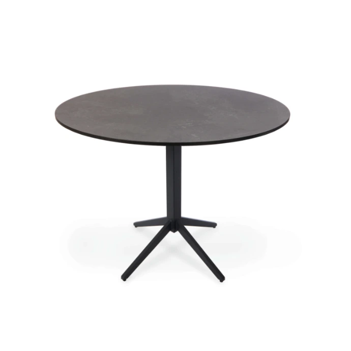 Atlantic Bistrotisch von Fischer Möbel – runder Outdoor Tisch mit schlankem Metallgestell und hochwertiger Tischplatte für stilvolle Essbereiche im Freien