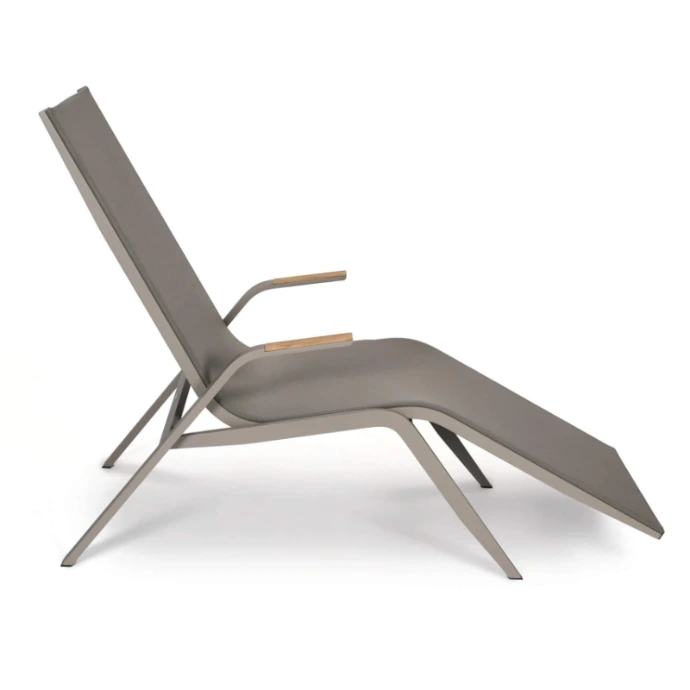 Atlantic Relax Sonnenliege von Fischer Möbel – ergonomische Outdoor Liege mit geschwungener Form und verstellbarer Rückenlehne für Garten und Terrasse