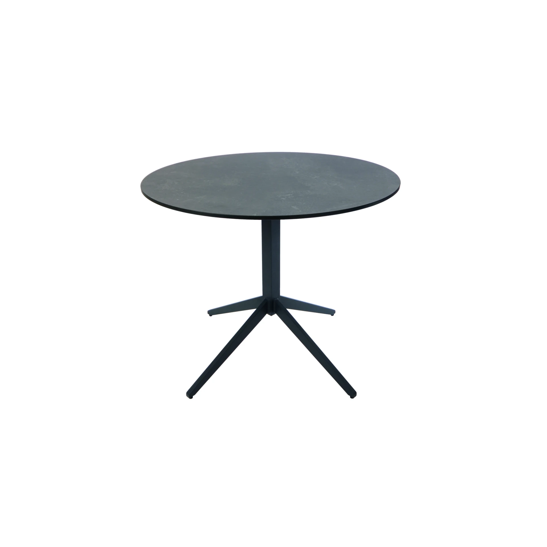 [3375AS-75V150] Atlantic Bistrotisch (Aluminium pulverbeschichtet Struktur-Lack matt anthrazit, 150x95 cm, fm-laminat spezial titan 13mm)