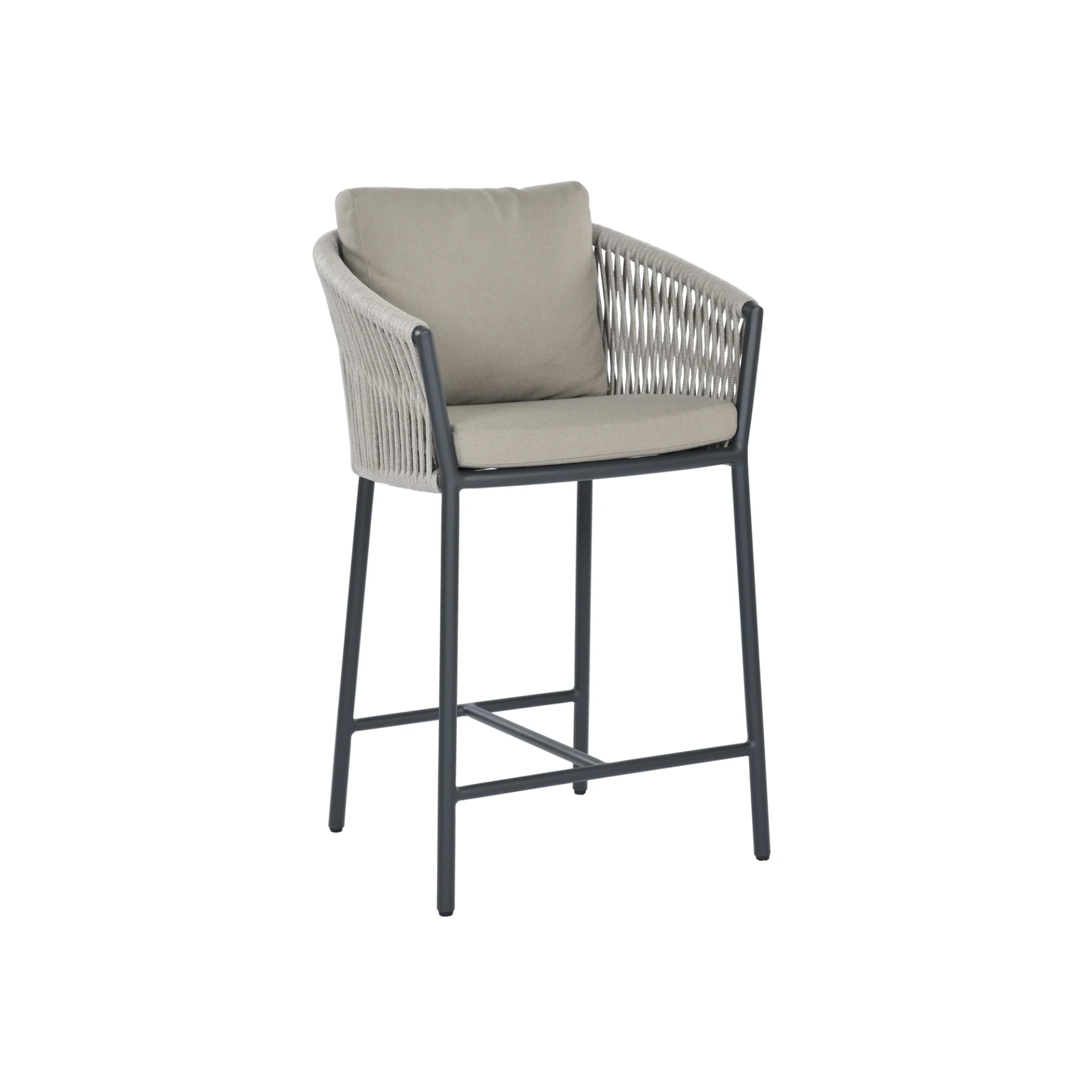 [248-10014W/A] Cosmo High Dining armchair cushion (Natte Nature weatherproof 10014W Kat A)