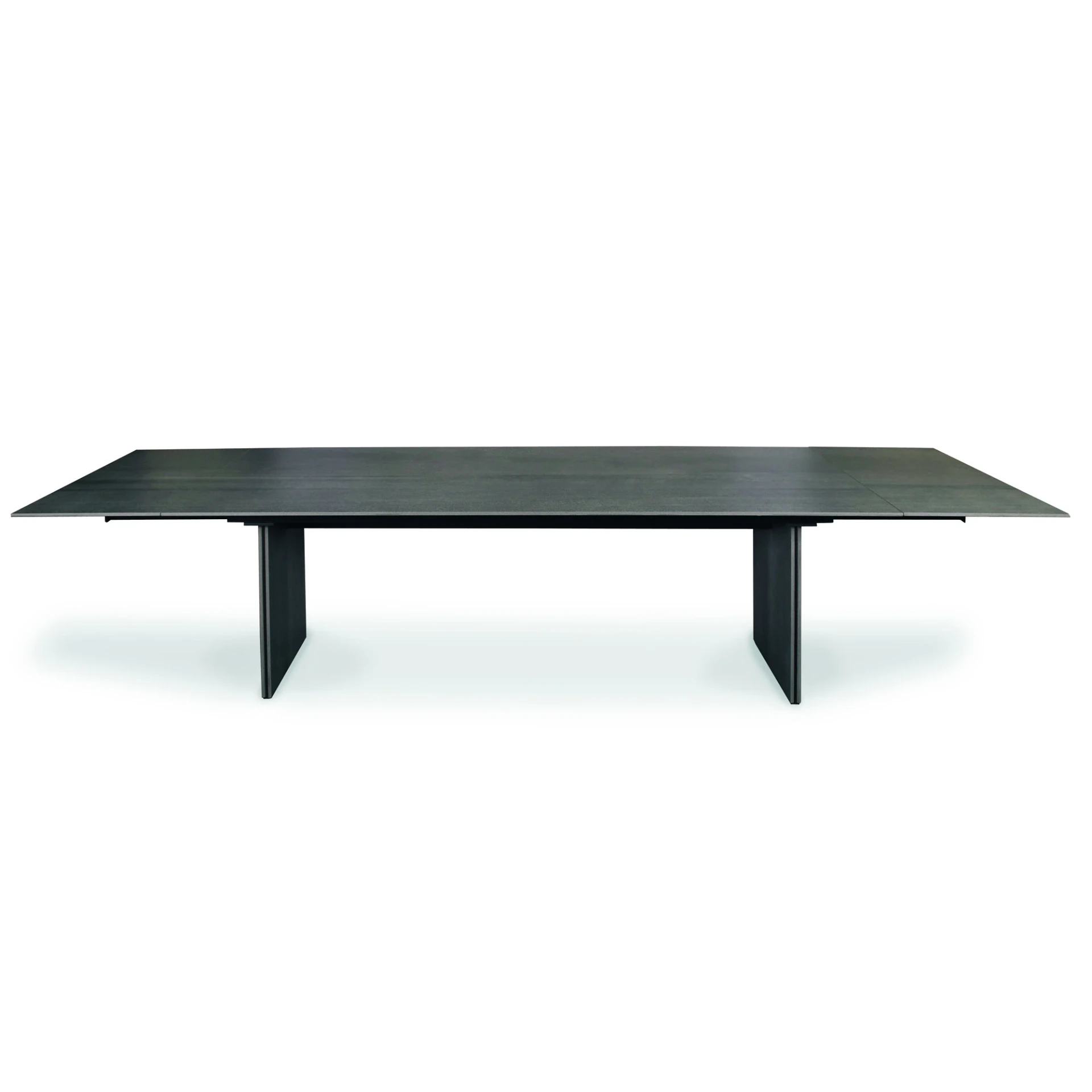 [5314CE-82] Doppio extension table (Aluminium anodized champagne, 95x160/260 cm, fm-ceramtop pearl 12mm)