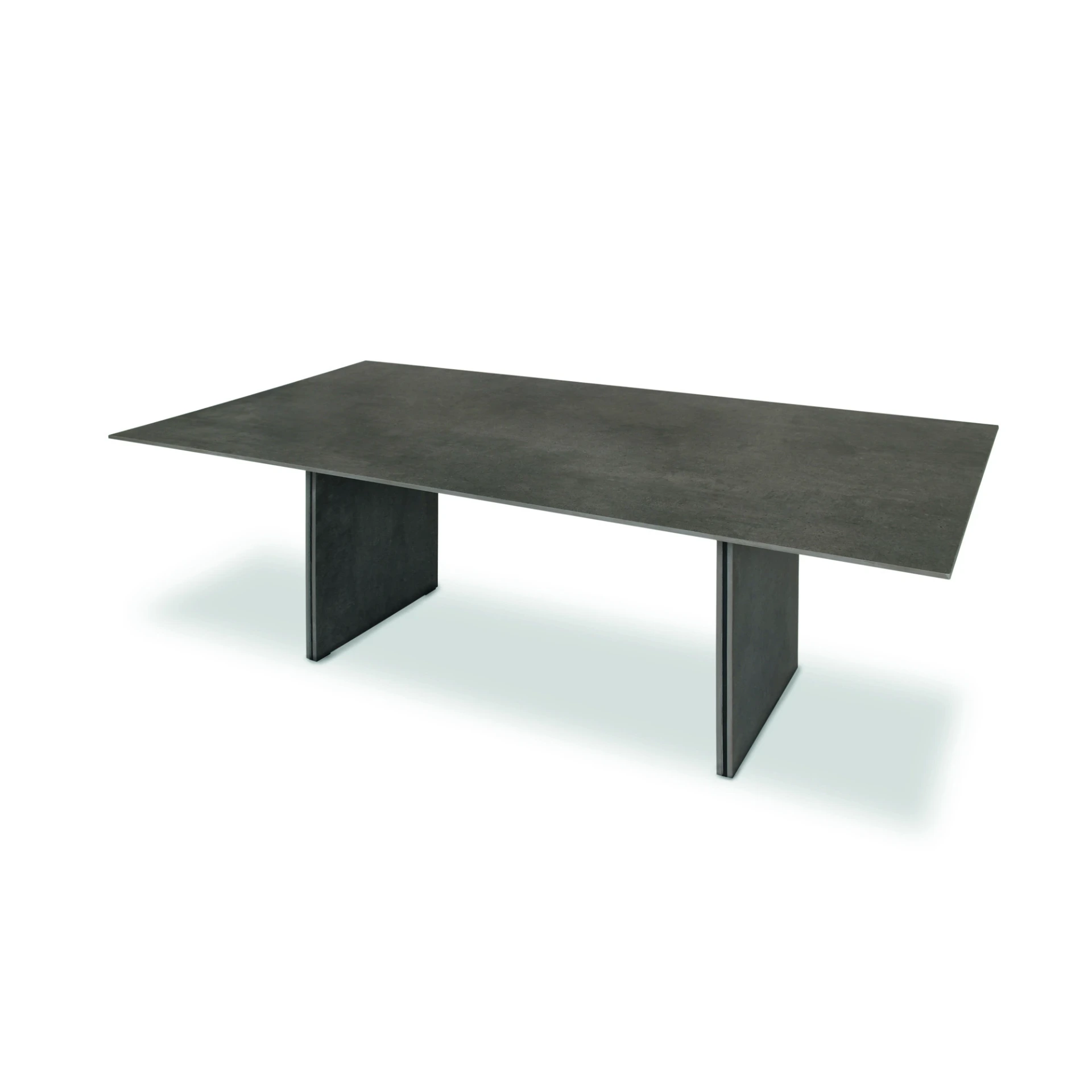 [5312CE-82] Doppio Tisch (Aluminium Beschläge champagne, 200x95 cm, fm-ceramtop pearl 12mm)