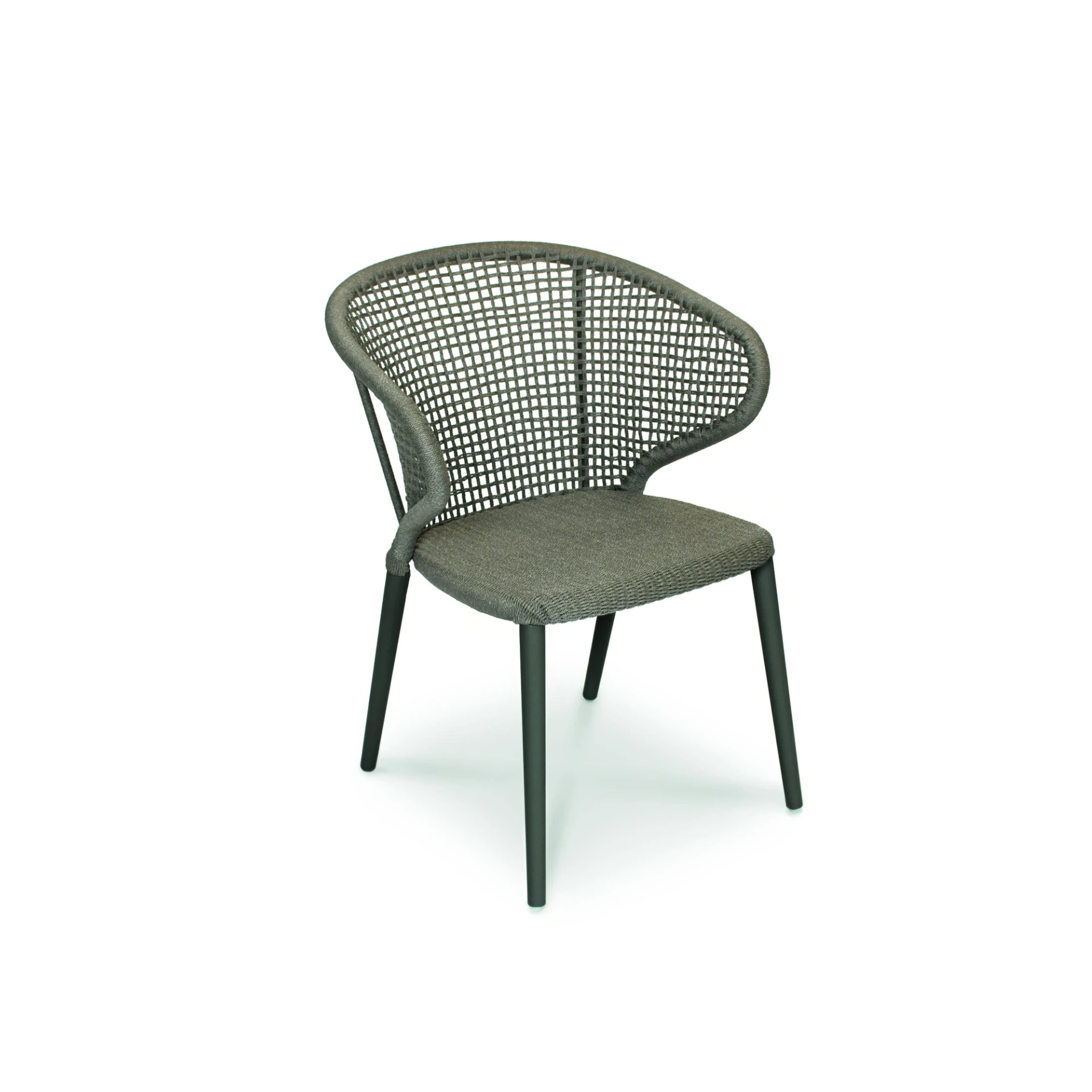 [3570AS-434] Faro armchair (Aluminium textured coating, anthracite matt, fm-twist rope pizarra (3mm))
