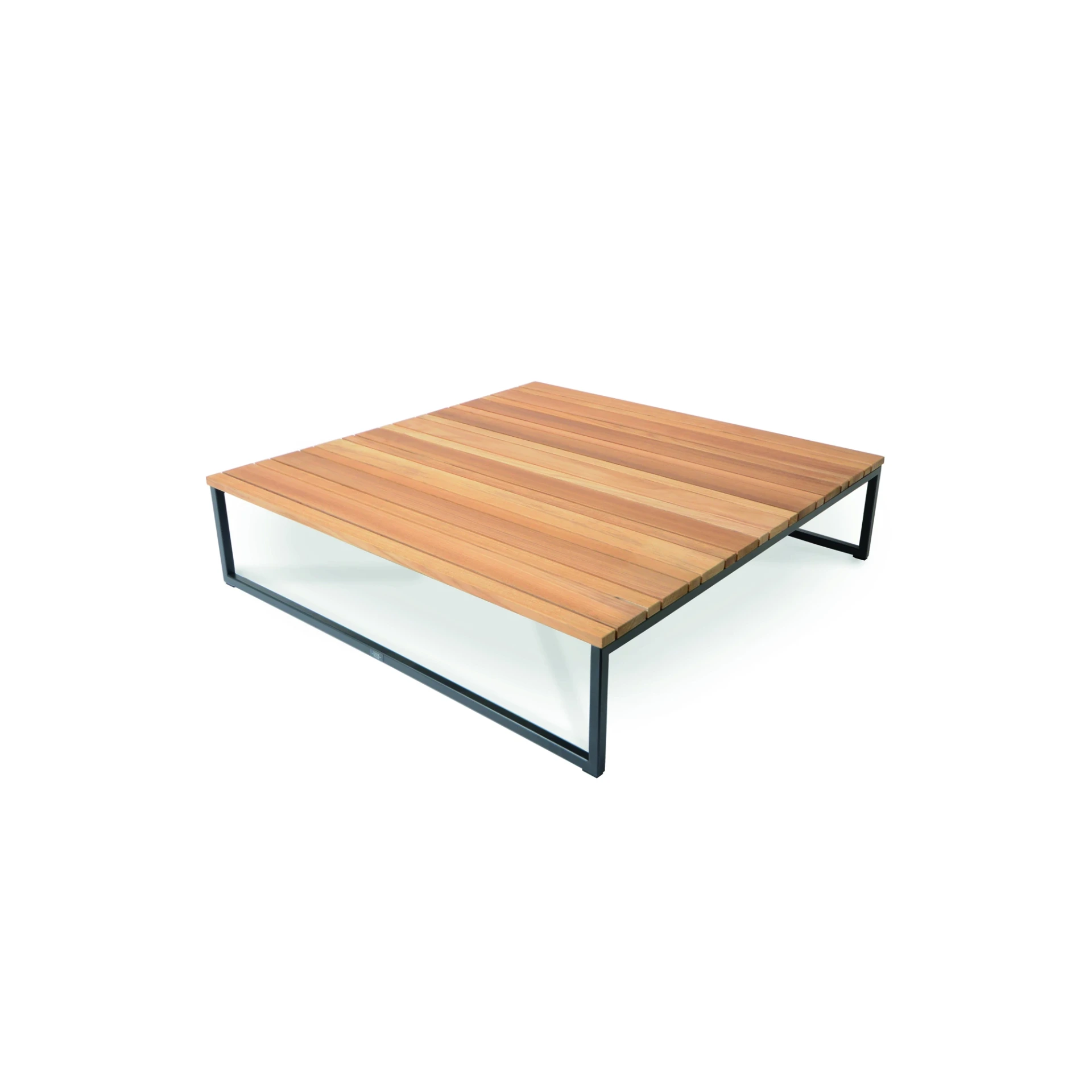 [2866AS-10] Flora side table (100x100, Teaklattung)