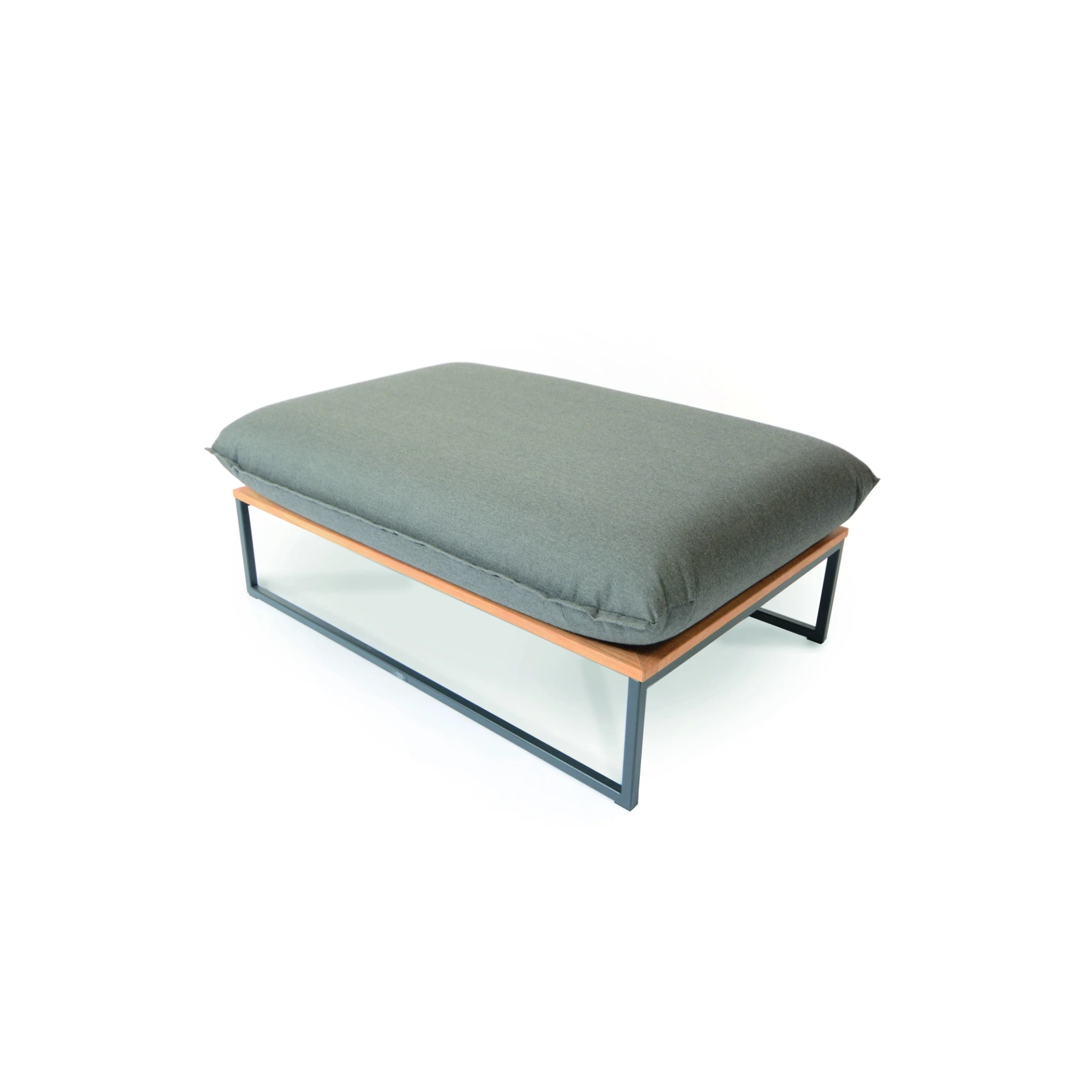 [2840AS-00-10014W/A] Flora bench (139x105, Teaklattung, Natte Nature weatherproof 10014W Kat A)