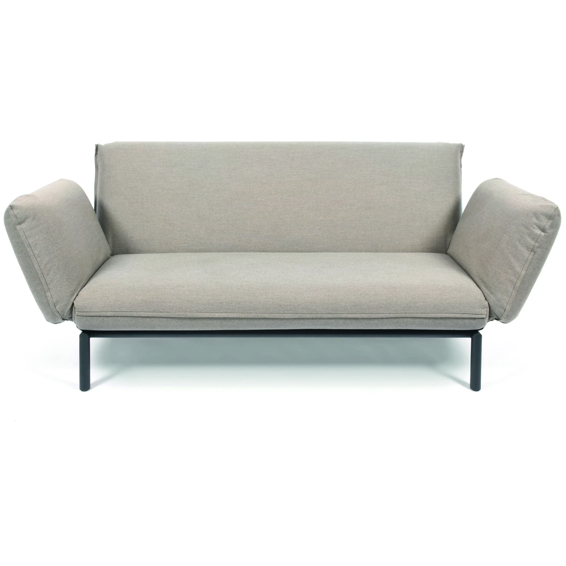 [3843AS-10014W/A] Luna Sofa (Stainless steel textured coating, anthracite matt, Natte Nature weatherproof 10014W Kat A)