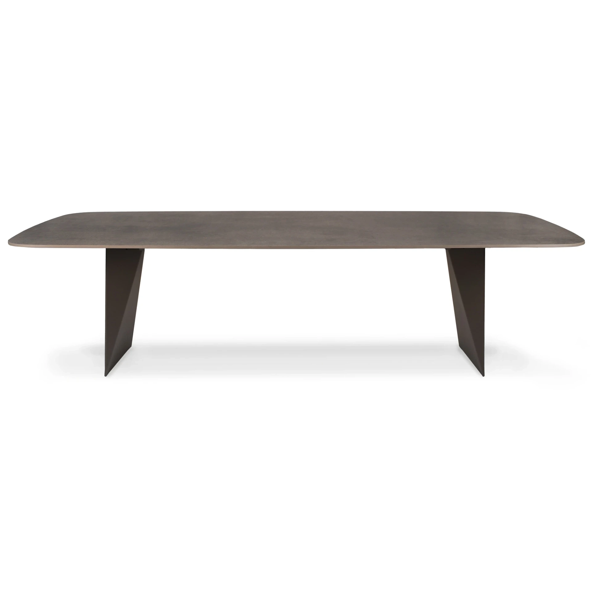 [5613AS-11] Tierra Tisch (Aluminium pulverbeschichtet Struktur-Lack matt anthrazit, 260x95 cm, Premium Teak)