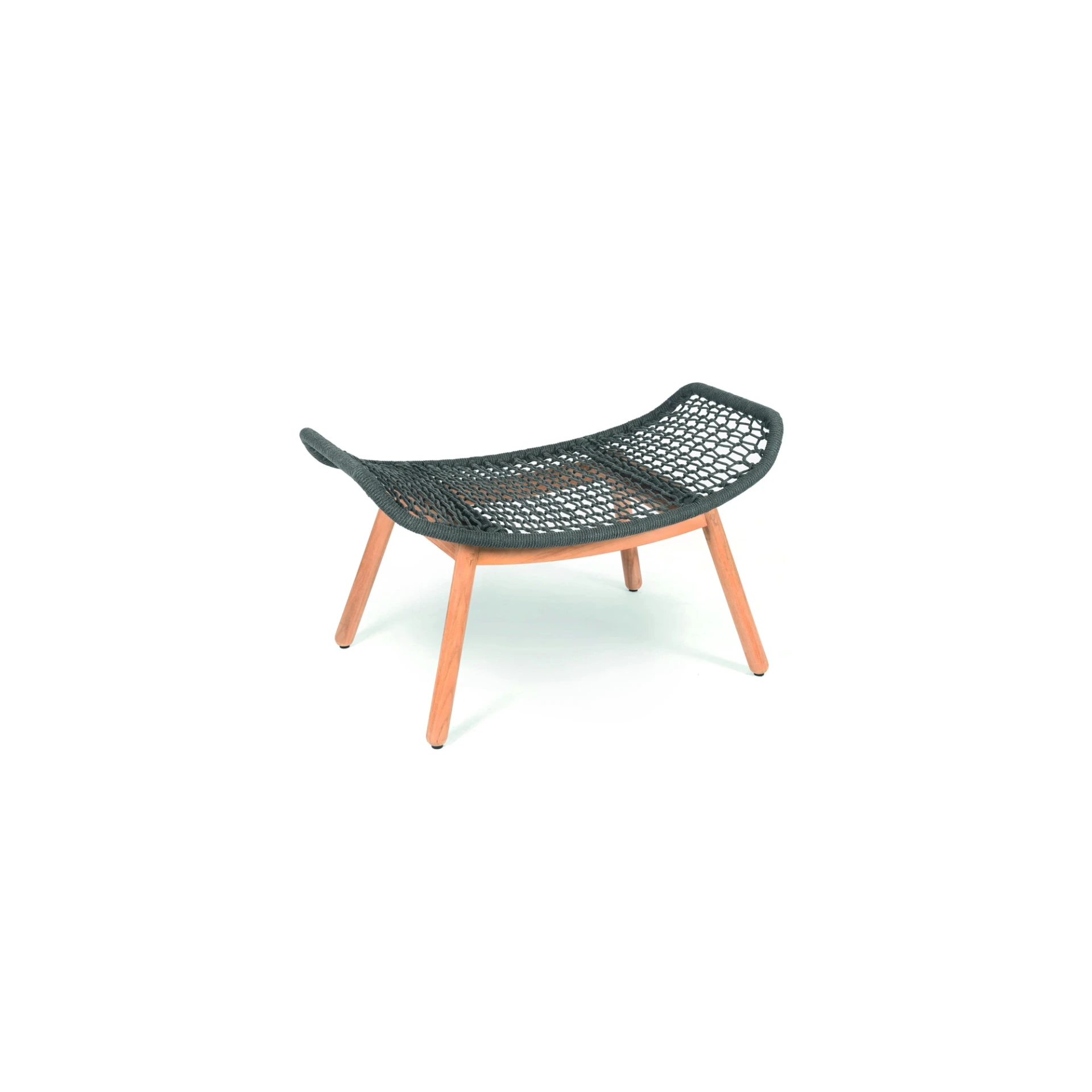 [2724AS-42] Wing light footrest (Aluminium textured coating, anthracite matt, fm-rope anthracite (5mm))