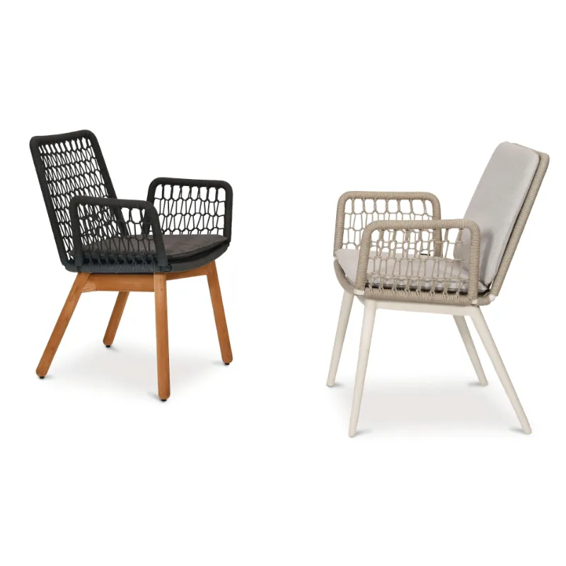 [2763AS-42] Wing light chair (Aluminium textured coating, anthracite matt, fm-rope anthracite (5mm))