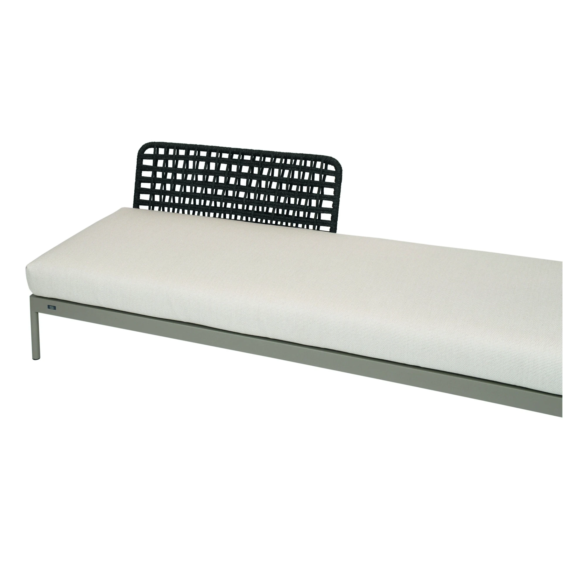 [2944AS-63] Kairos Lehnenteil geflochten (fm-flat rope granite (11mm), Cushion size 66 cm breit)