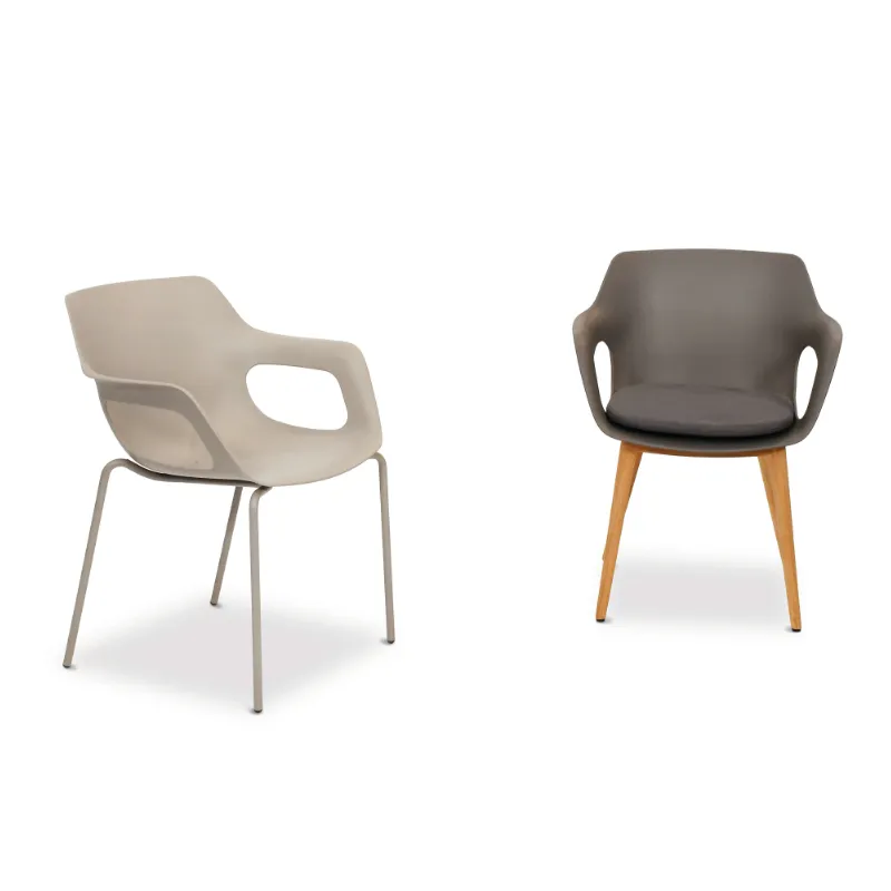 [3870AS-52] Tempus Sessel (Edelstahl pulverbeschichtet Struktur-Lack matt anthrazit, espresso)